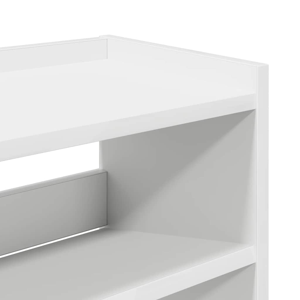 Étagère à chaussures blanc 80x25x100 cm bois d'ingénierie - XIOS