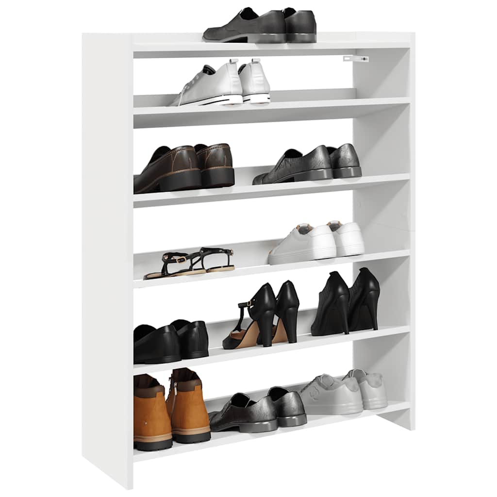Étagère à chaussures blanc 80x25x100 cm bois d'ingénierie - XIOS