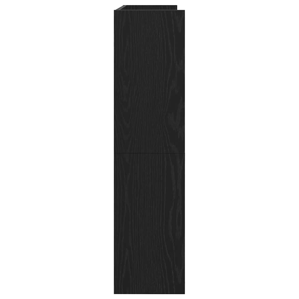 Étagère à chaussures noir 80x25x100 cm bois d'ingénierie - XIOS