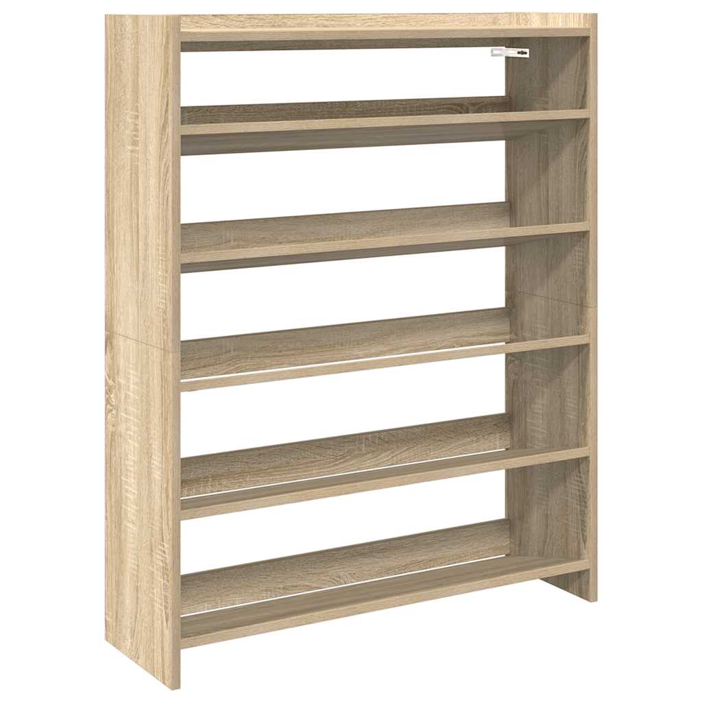 Étagère à chaussures chêne sonoma 80x25x100cm bois d'ingénierie - XIOS