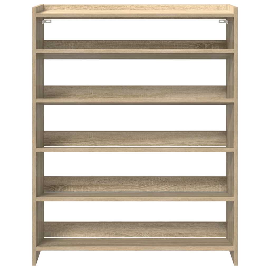 Étagère à chaussures chêne sonoma 80x25x100cm bois d'ingénierie - XIOS