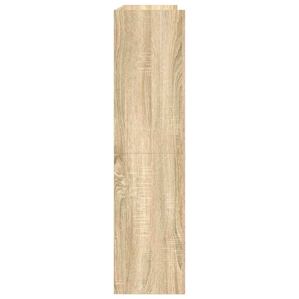 Étagère à chaussures chêne sonoma 80x25x100cm bois d'ingénierie - XIOS