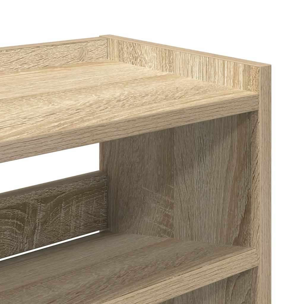 Étagère à chaussures chêne sonoma 80x25x100cm bois d'ingénierie - XIOS
