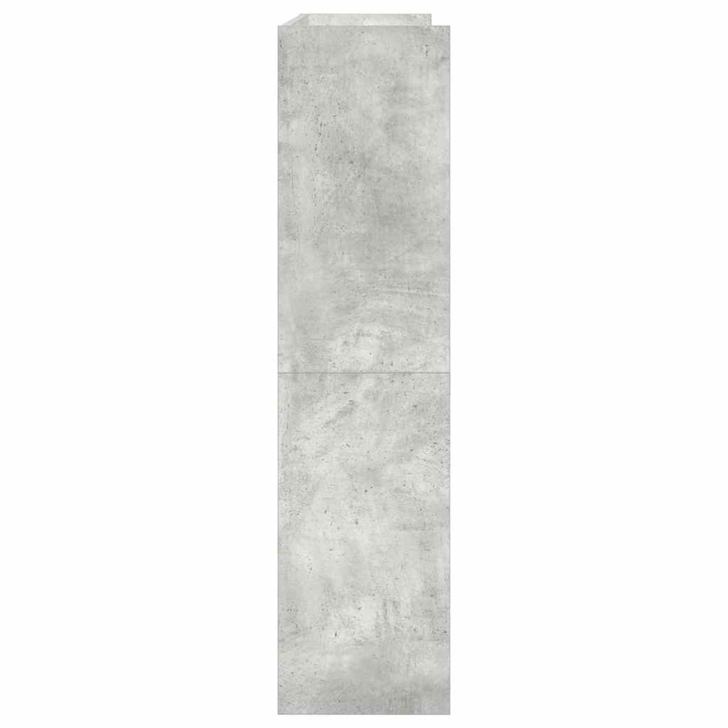 Étagère à chaussures gris béton 80x25x100 cm bois d'ingénierie - XIOS