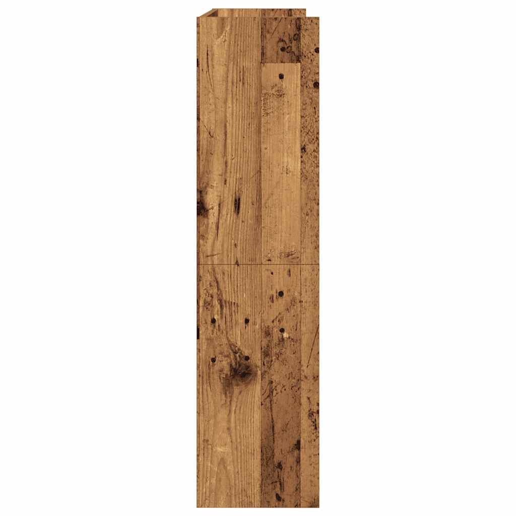 Étagère à chaussures vieux bois 80x25x100 cm bois d'ingénierie - XIOS