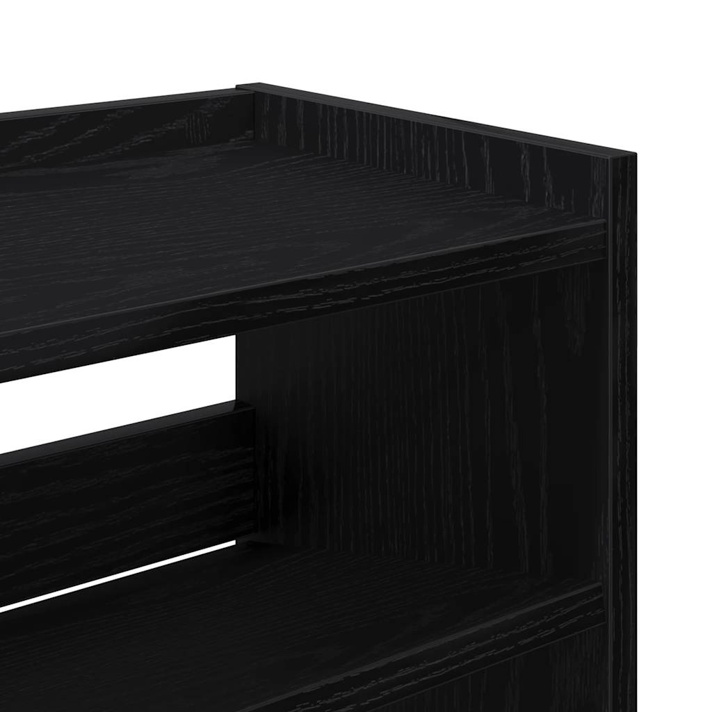 Étagère à chaussures noir 80x25x81 cm bois d'ingénierie - XIOS