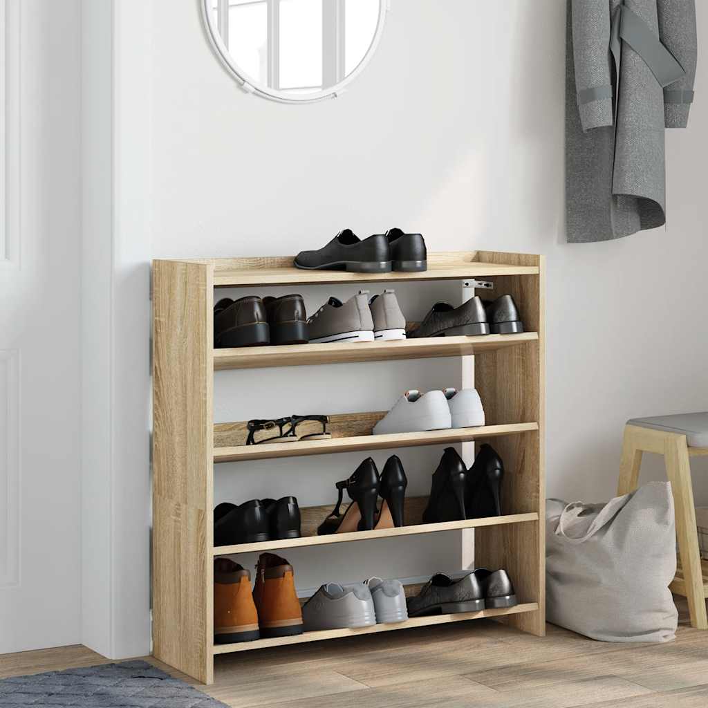 Étagère à chaussures chêne sonoma 80x25x81 cm bois ingénierie - XIOS
