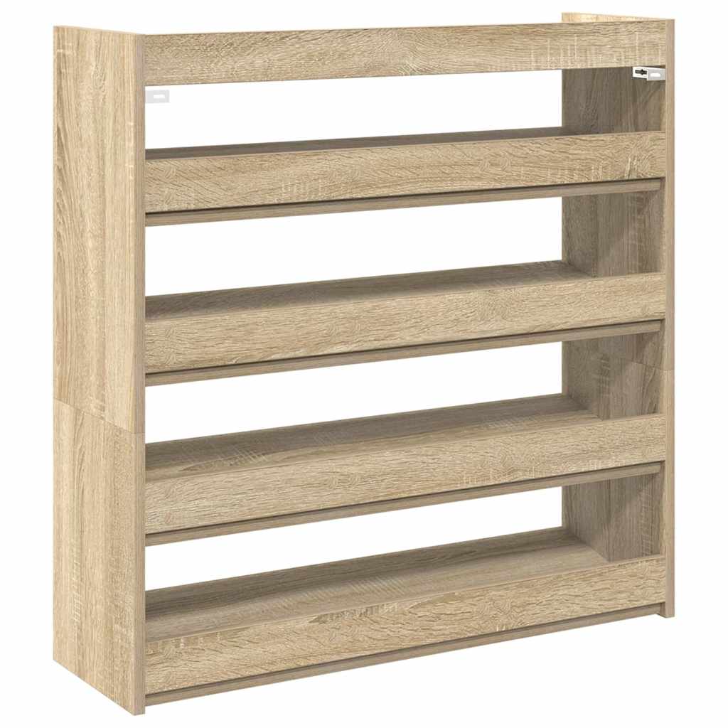 Étagère à chaussures chêne sonoma 80x25x81 cm bois ingénierie - XIOS