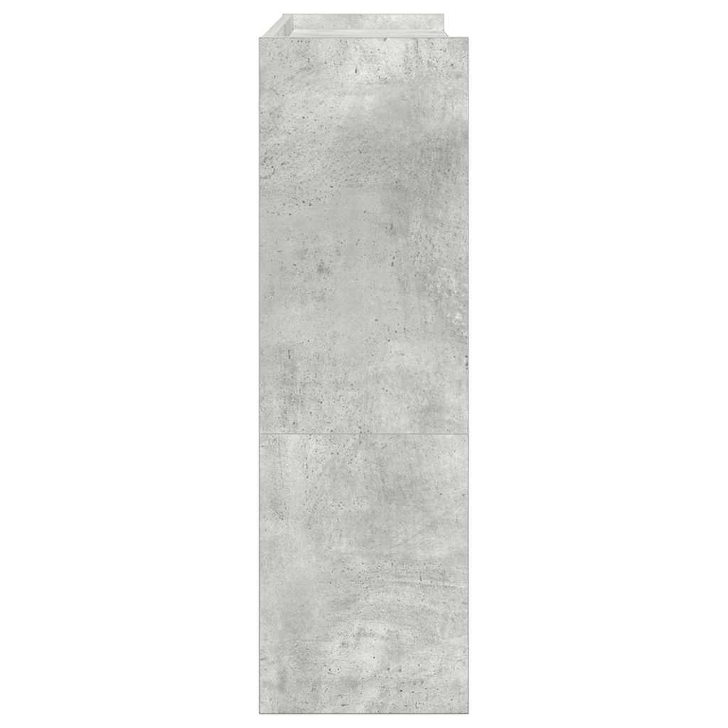 Étagère à chaussures gris béton 80x25x81 cm bois d'ingénierie - XIOS