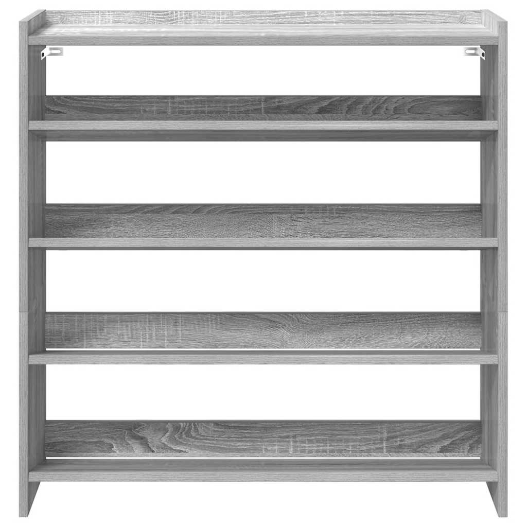 Étagère à chaussures sonoma gris 80x25x81 cm bois d'ingénierie - XIOS
