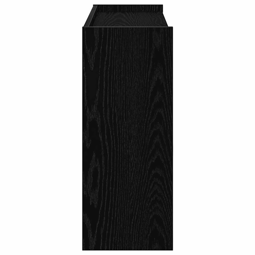 Étagère à chaussures noir 80x25x62 cm bois d'ingénierie