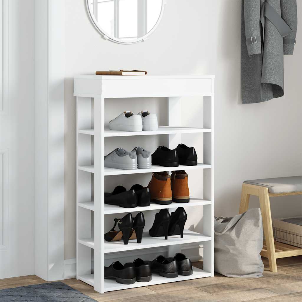 Étagère à chaussures blanc 60x30x98 cm bois d'ingénierie - XIOS