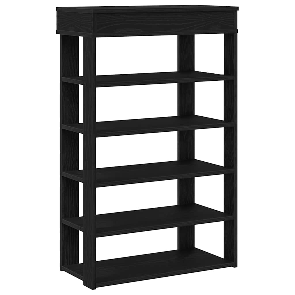 Étagère à chaussures noir 60x30x98 cm bois d'ingénierie - XIOS