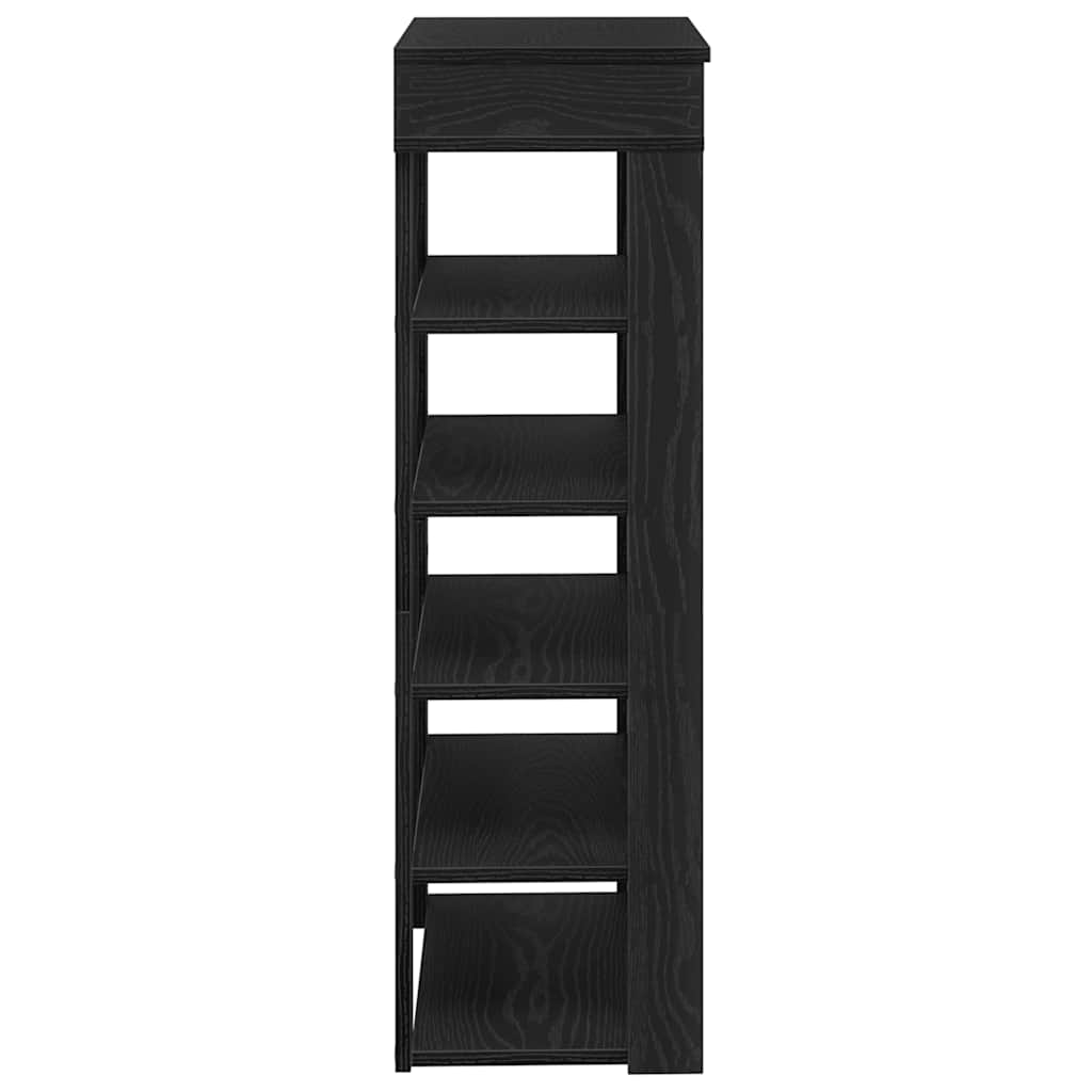 Étagère à chaussures noir 60x30x98 cm bois d'ingénierie - XIOS