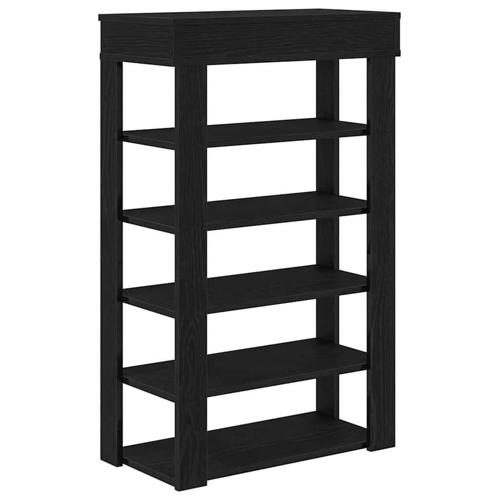 Étagère à chaussures noir 60x30x98 cm bois d'ingénierie - XIOS