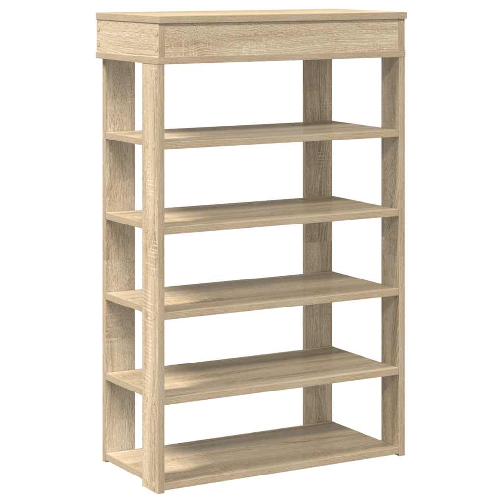 Étagère à chaussures chêne sonoma 60x30x98 cm bois d'ingénierie - XIOS