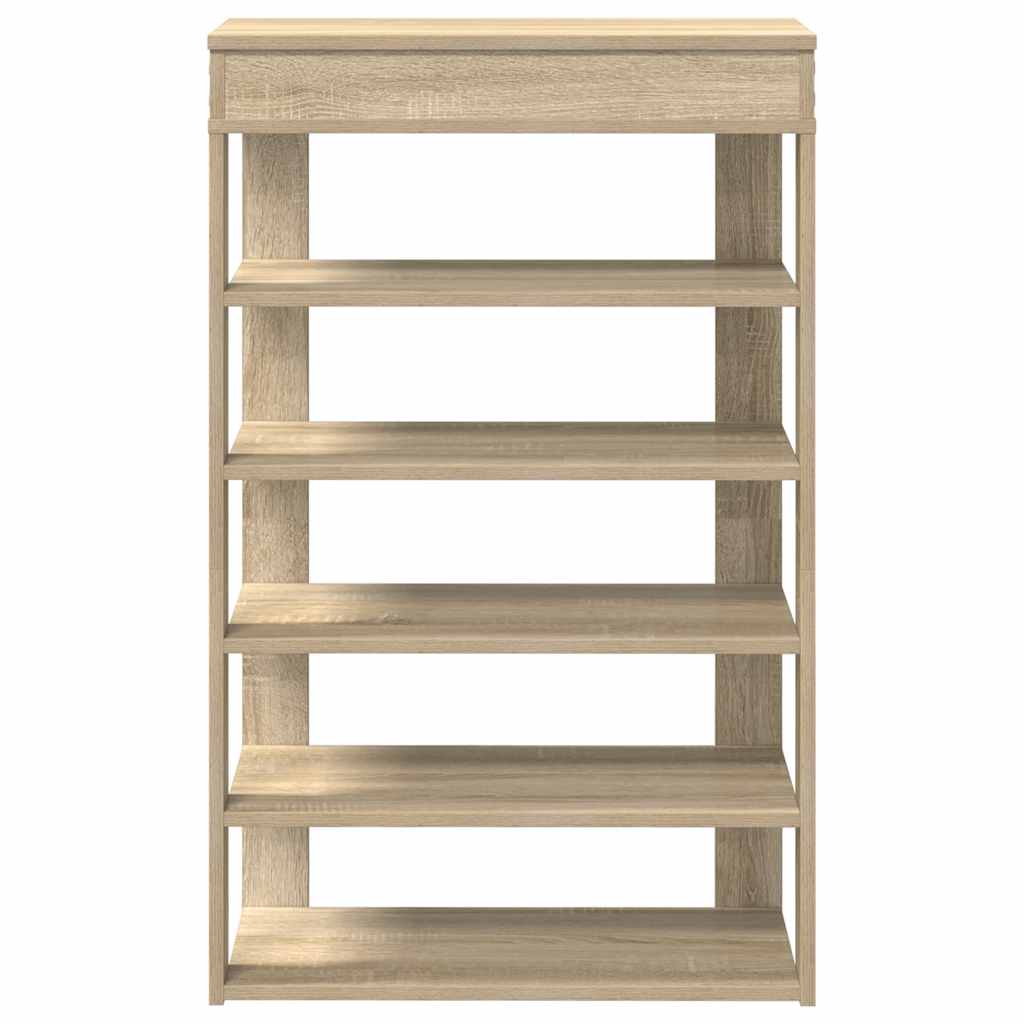 Étagère à chaussures chêne sonoma 60x30x98 cm bois d'ingénierie - XIOS