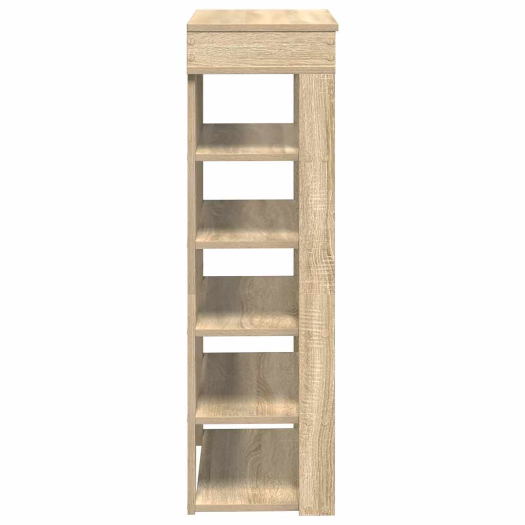 Étagère à chaussures chêne sonoma 60x30x98 cm bois d'ingénierie - XIOS