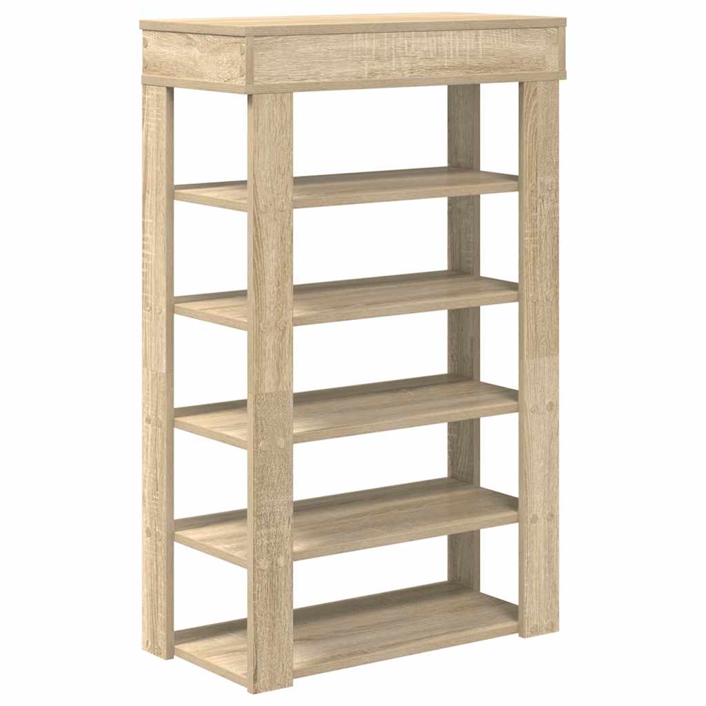 Étagère à chaussures chêne sonoma 60x30x98 cm bois d'ingénierie - XIOS
