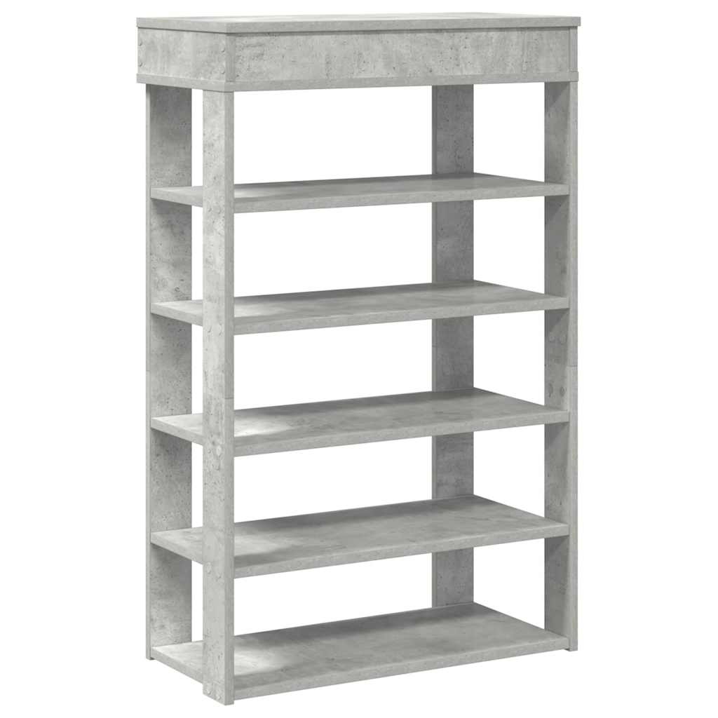 Étagère à chaussures gris béton 60x30x98 cm bois d'ingénierie - XIOS