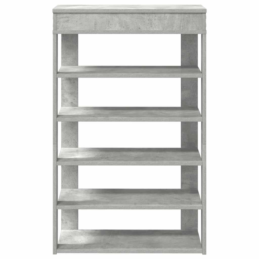 Étagère à chaussures gris béton 60x30x98 cm bois d'ingénierie - XIOS