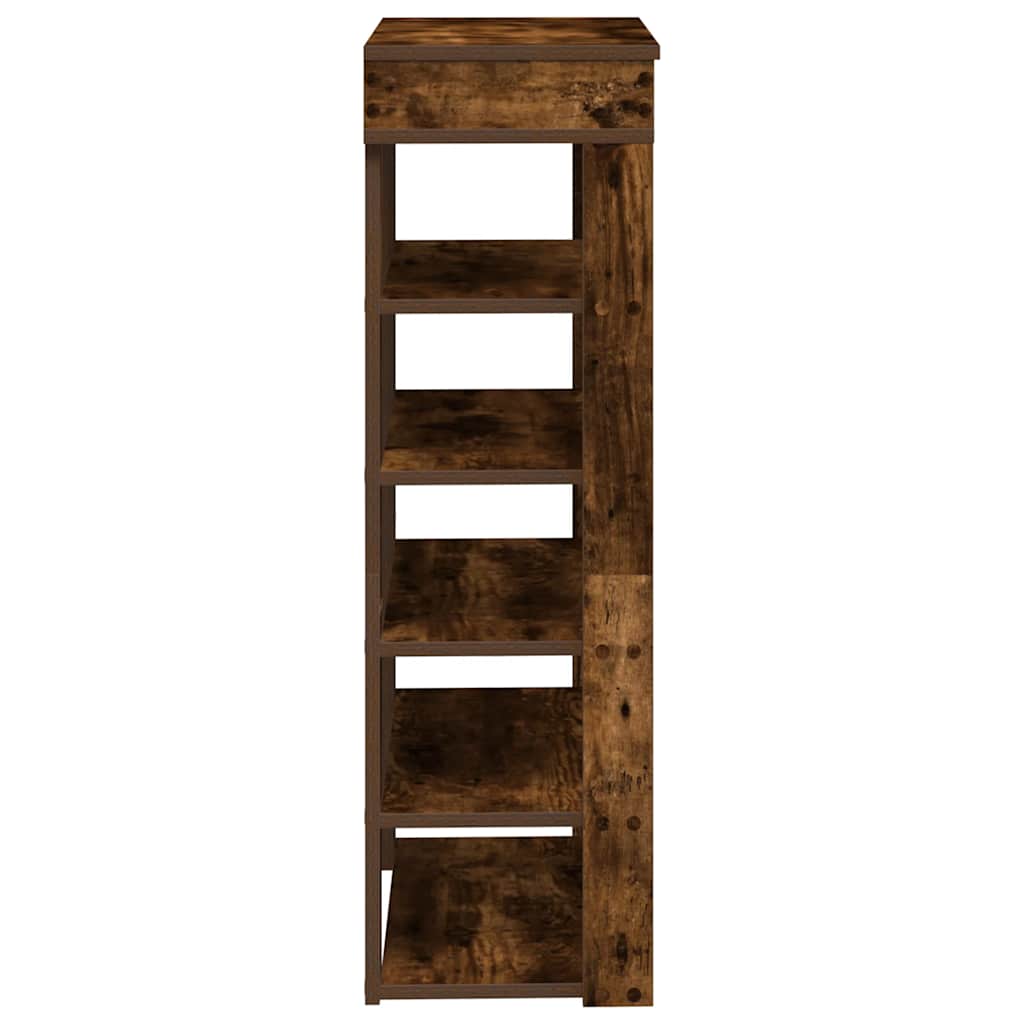 Étagère à chaussures chêne fumé 60x30x98 cm bois d'ingénierie - XIOS