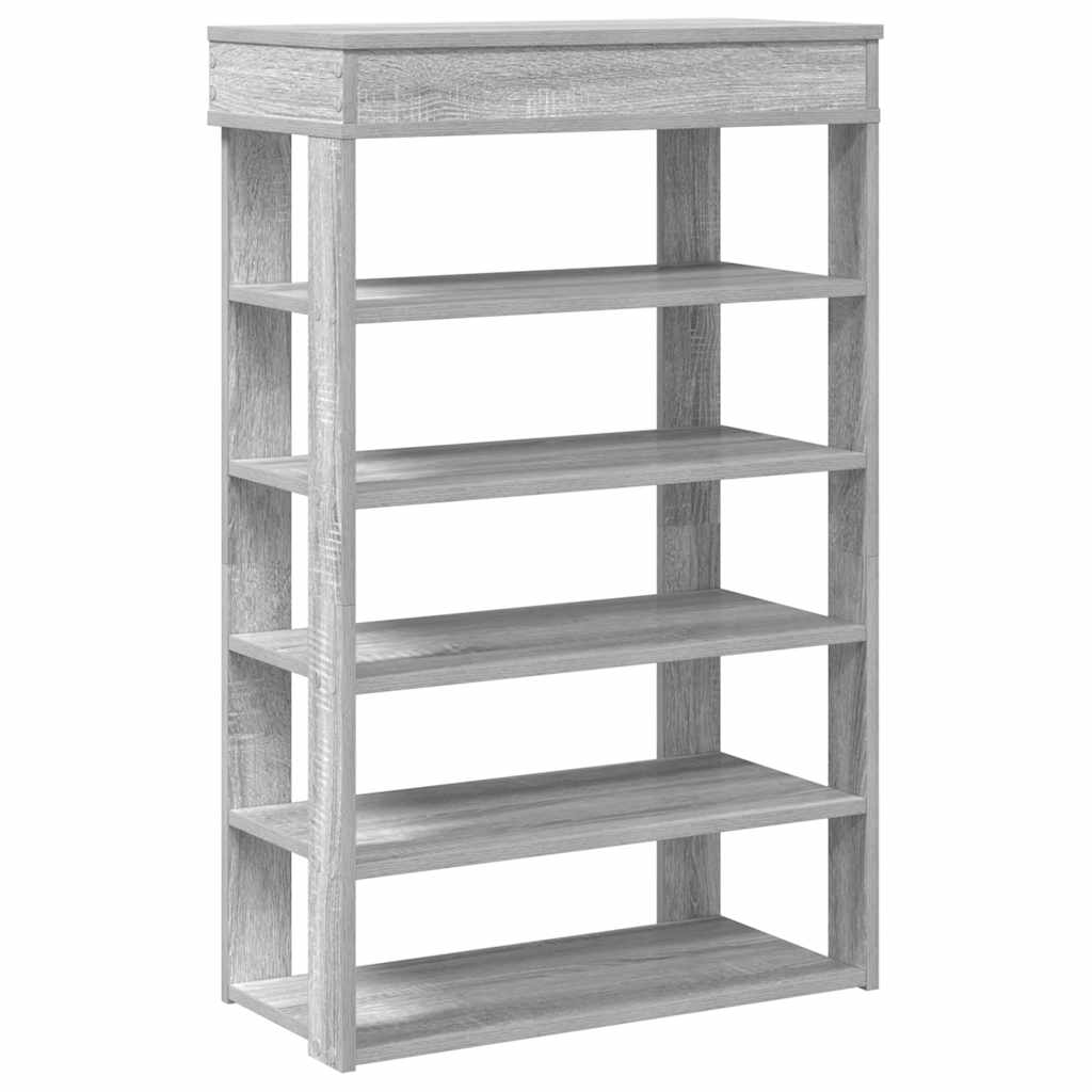 Étagère à chaussures sonoma gris 60x30x98 cm bois d'ingénierie - XIOS