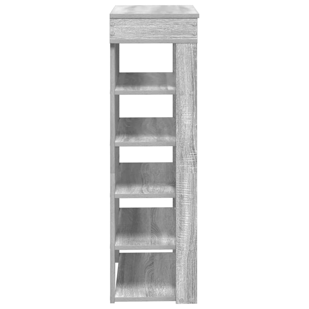 Étagère à chaussures sonoma gris 60x30x98 cm bois d'ingénierie - XIOS