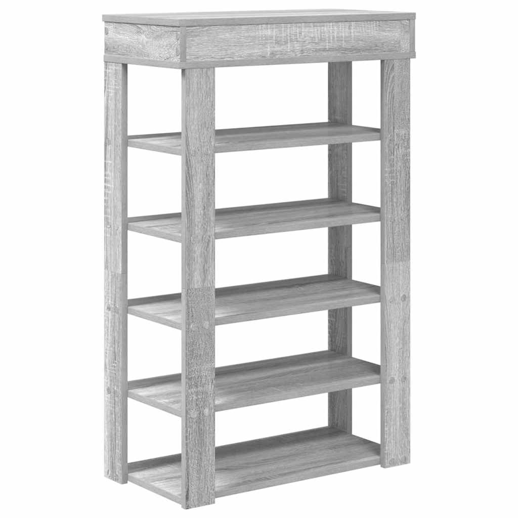 Étagère à chaussures sonoma gris 60x30x98 cm bois d'ingénierie - XIOS