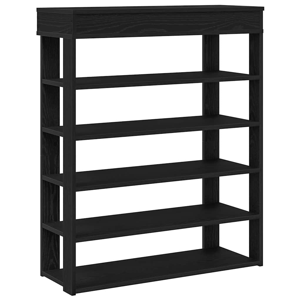 Étagère à chaussures noir 80x30x98 cm bois d'ingénierie - XIOS