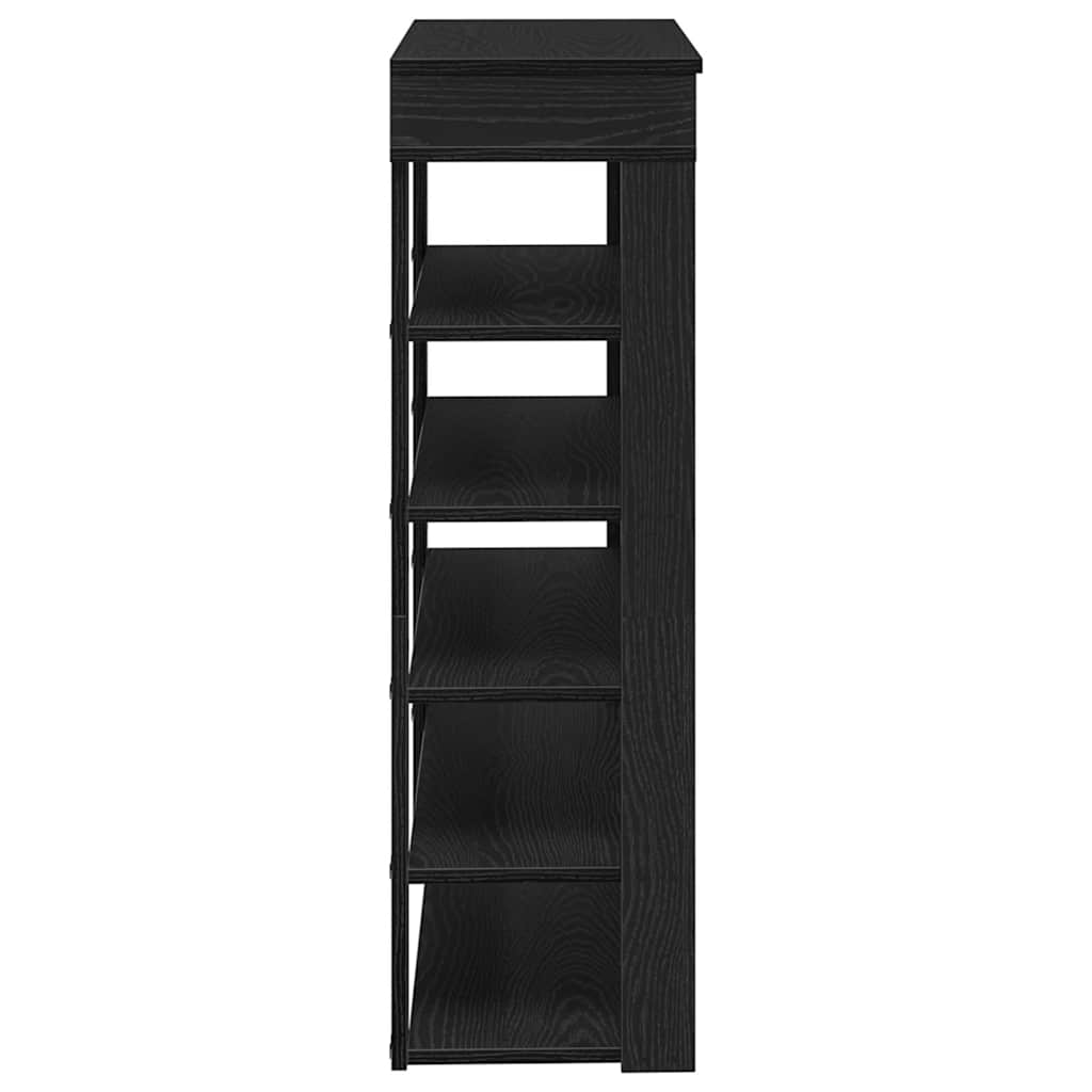 Étagère à chaussures noir 80x30x98 cm bois d'ingénierie - XIOS