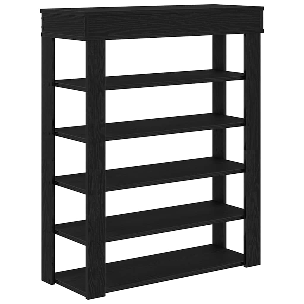 Étagère à chaussures noir 80x30x98 cm bois d'ingénierie - XIOS