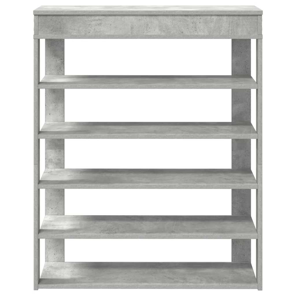 Étagère à chaussures gris béton 80x30x98 cm bois d'ingénierie - XIOS