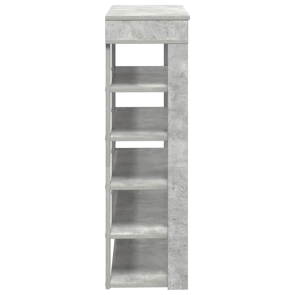 Étagère à chaussures gris béton 80x30x98 cm bois d'ingénierie - XIOS