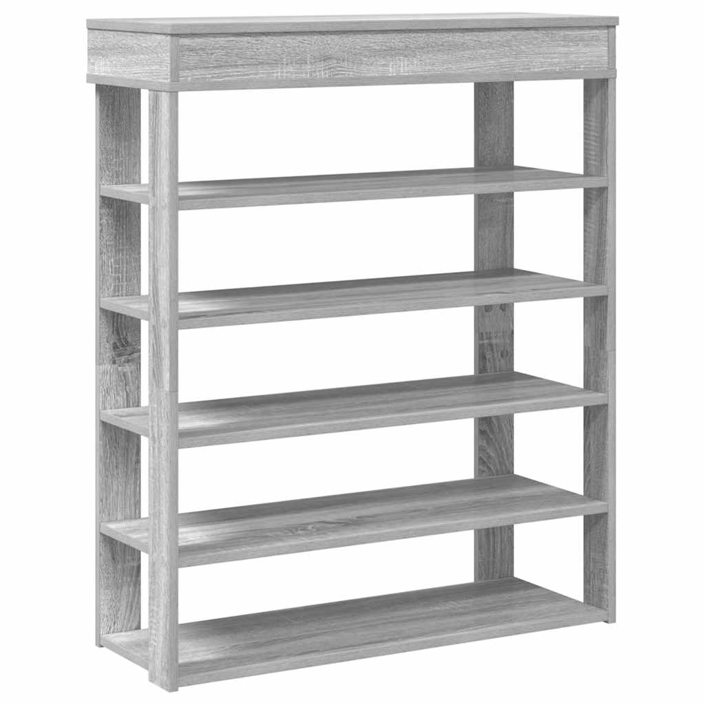 Étagère à chaussures sonoma gris 80x30x98 cm bois d'ingénierie - XIOS