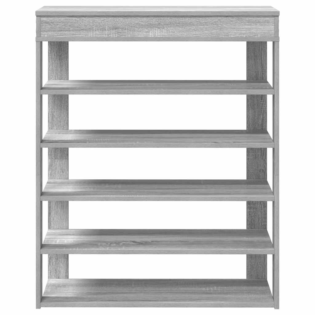 Étagère à chaussures sonoma gris 80x30x98 cm bois d'ingénierie - XIOS