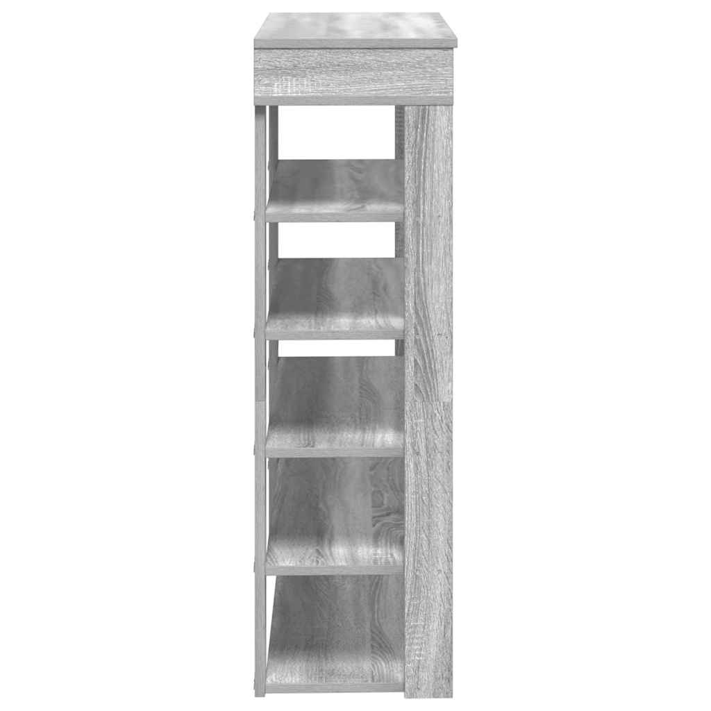 Étagère à chaussures sonoma gris 80x30x98 cm bois d'ingénierie - XIOS