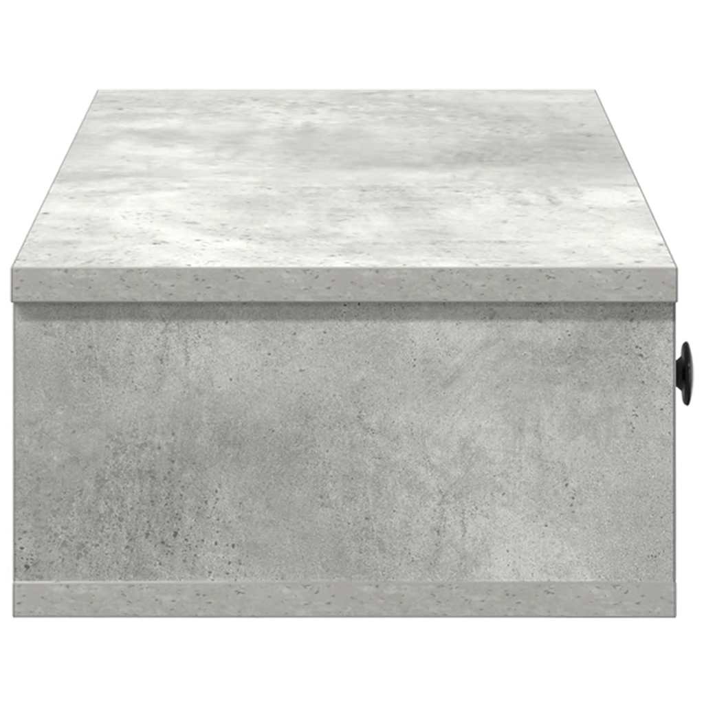 Étagère murale avec tiroirs gris béton bois d'ingénierie - XIOS