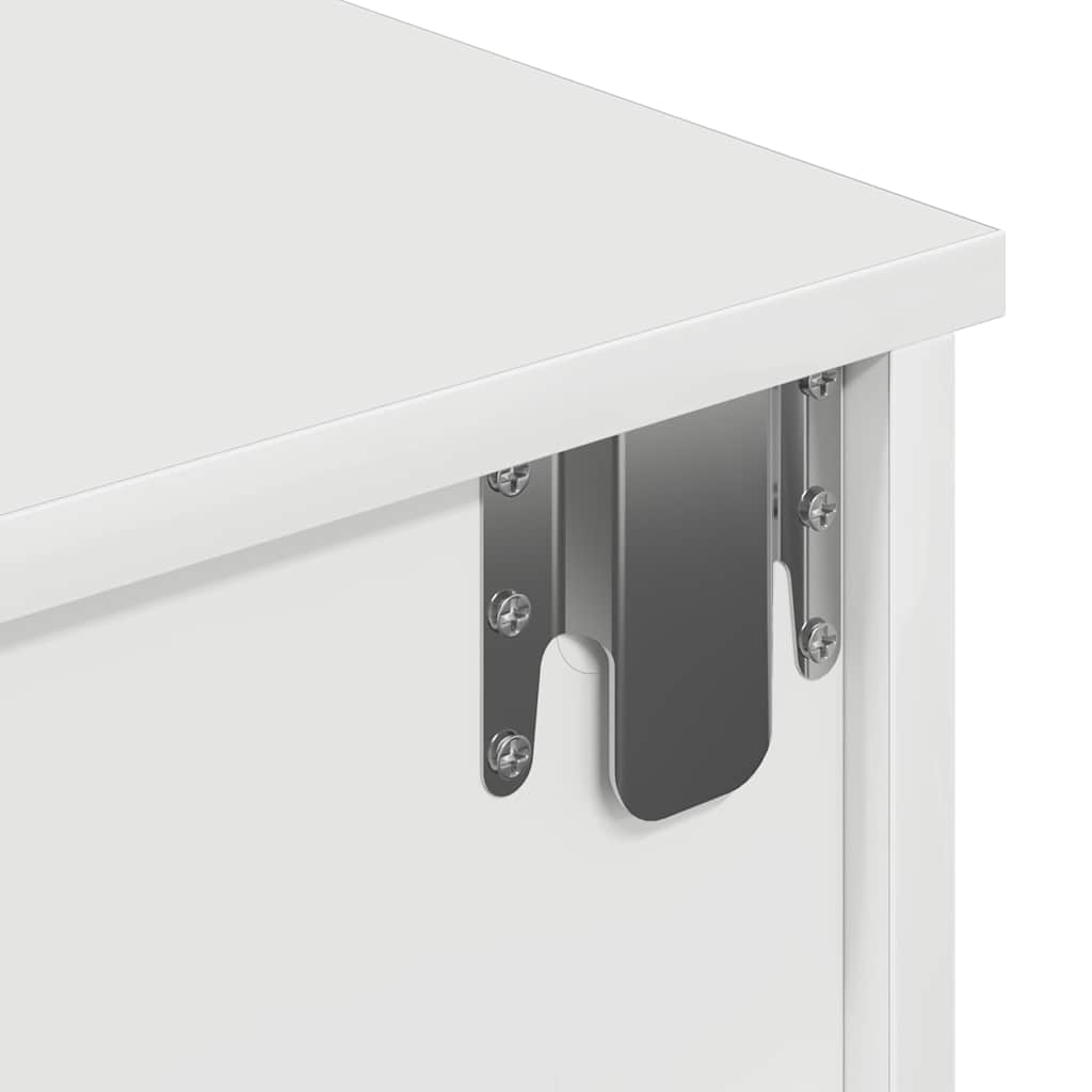 Étagère murale avec tiroirs blanc 80x34x17 cm bois d'ingénierie - XIOS