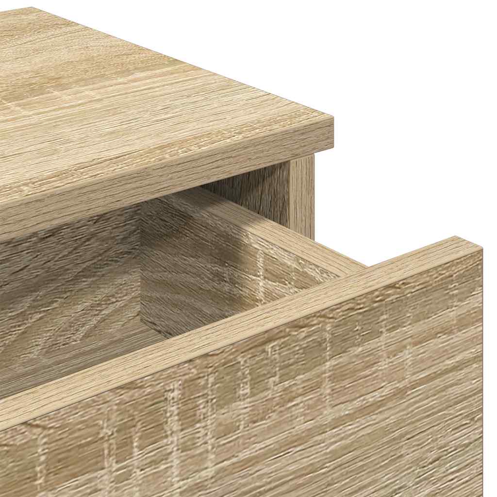 Étagère murale avec tiroirs chêne sonoma bois d'ingénierie