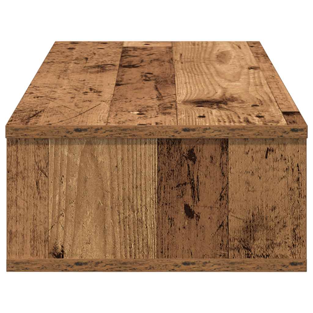 Étagère murale avec tiroirs vieux bois bois d'ingénierie