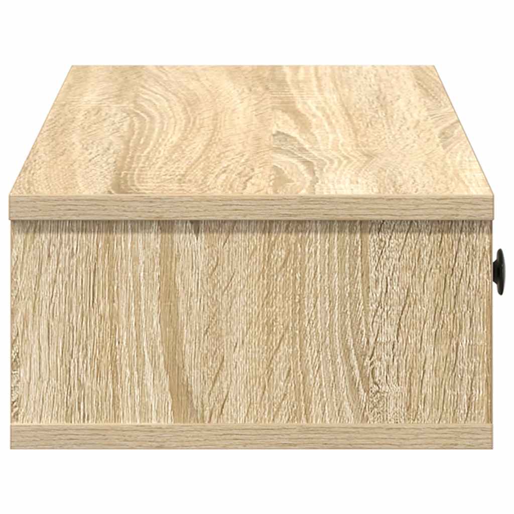 Étagère murale avec tiroirs chêne sonoma bois d'ingénierie