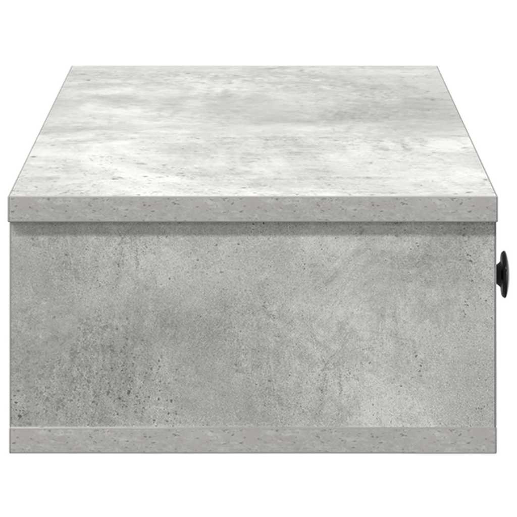 Étagère murale avec tiroirs gris béton bois d'ingénierie - XIOS