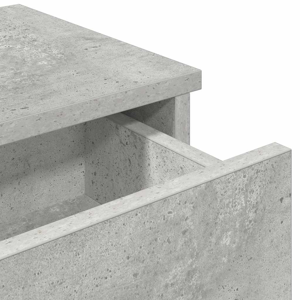 Étagère murale avec tiroirs gris béton bois d'ingénierie - XIOS