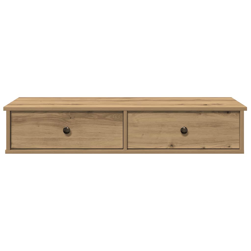 Étagère murale avec tiroirs chêne artisanal bois d'ingénierie - XIOS