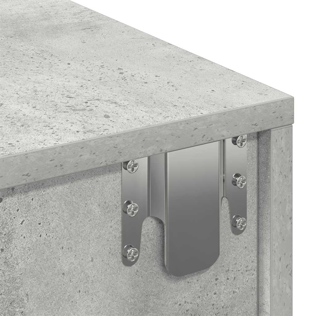 Étagère murale avec tiroirs gris béton bois d'ingénierie - XIOS