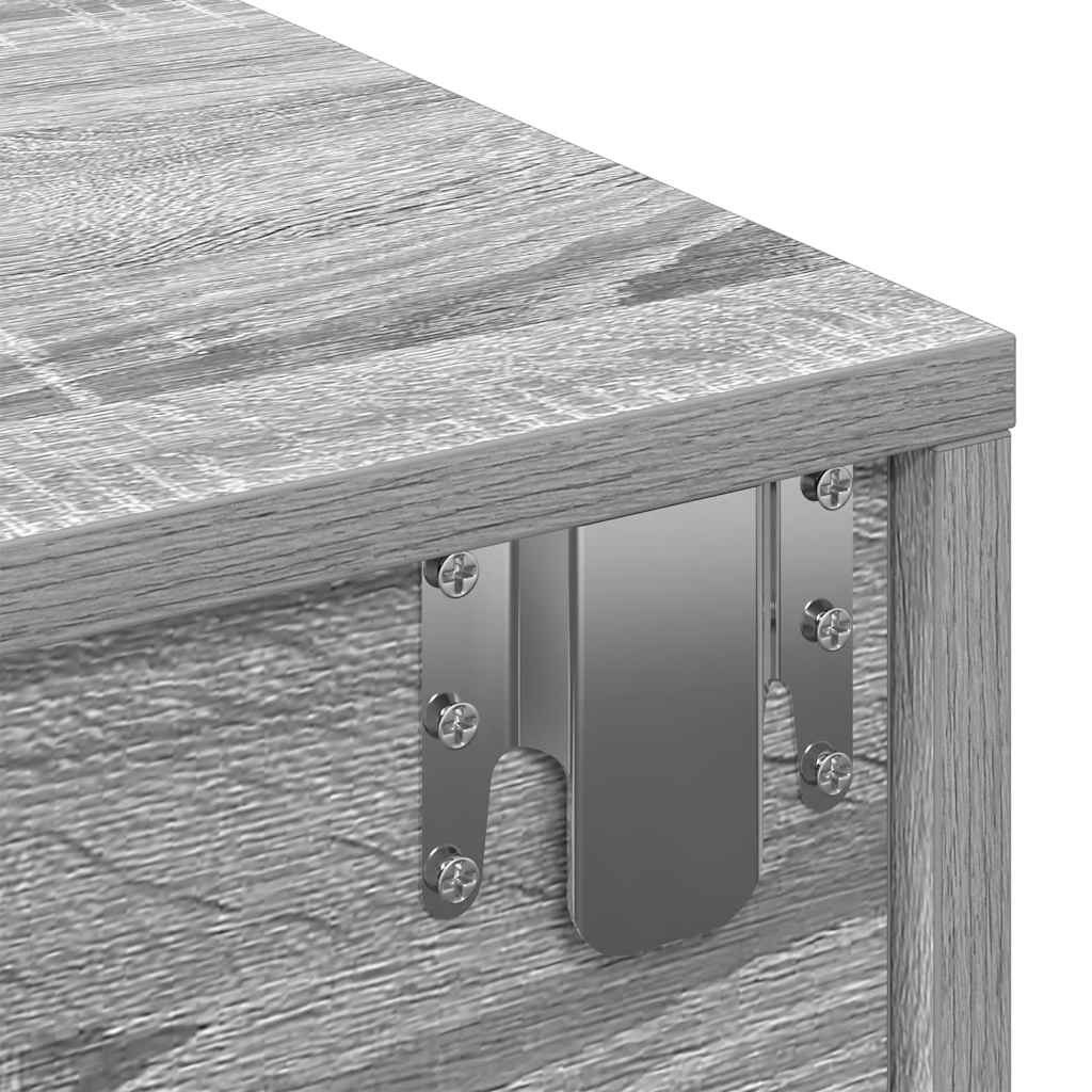 Étagère murale avec tiroirs sonoma gris bois d'ingénierie - XIOS