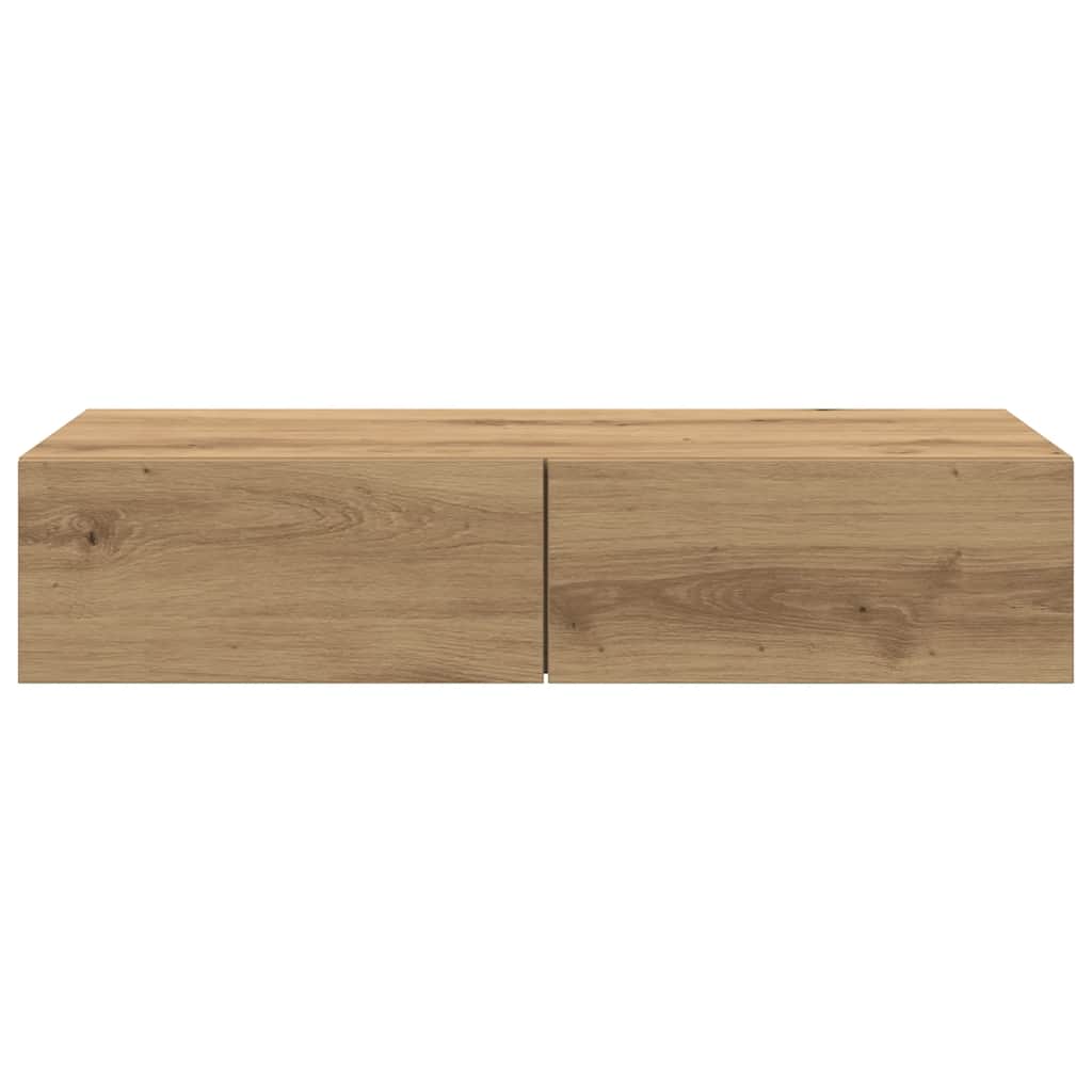 Étagère murale avec tiroirs chêne artisanal bois d'ingénierie - XIOS