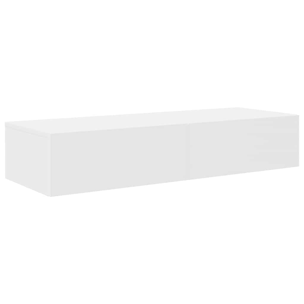 Étagère murale avec tiroirs blanc 100x36x19cm bois d'ingénierie - XIOS