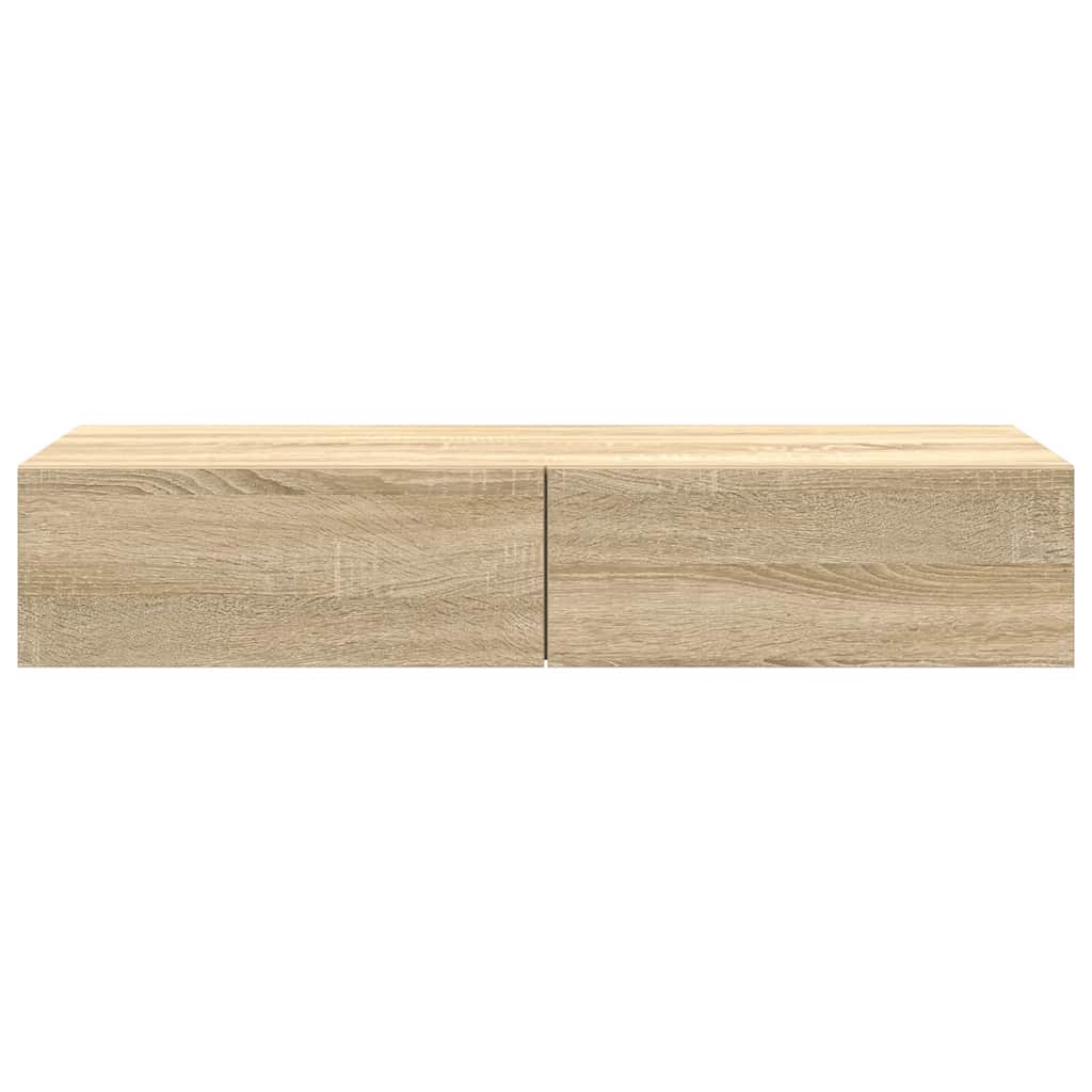 Étagère murale avec tiroirs chêne sonoma bois d'ingénierie - XIOS